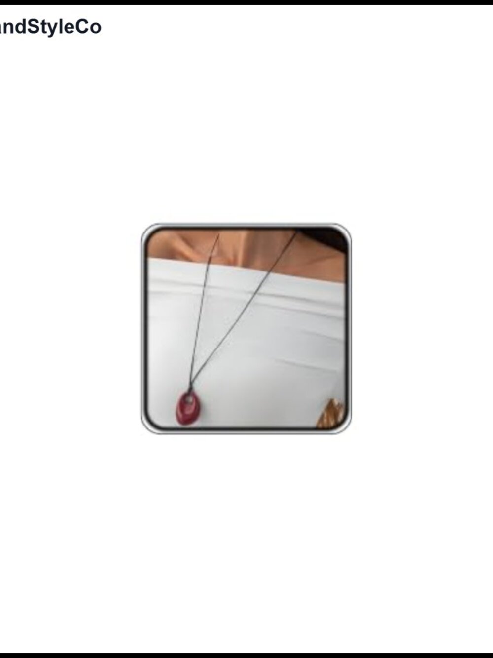Large Resin Bean Pendant Collar Necklace Leather Rope Chain Women